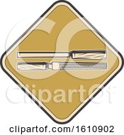 Clipart Of A Retro Styled Rasp Tool Design Royalty Free Vector Illustration