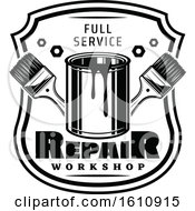 Poster, Art Print Of Black And White Repair Design