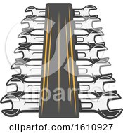 Clipart Of A Tool Repair Design Royalty Free Vector Illustration by Vector Tradition SM