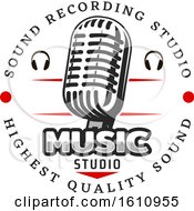 Clipart Of A Music Studio Design Royalty Free Vector Illustration