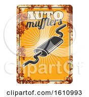Clipart Of A Vintage Rusted Style Automotive Sign Royalty Free Vector Illustration