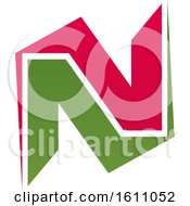 Clipart Of A Letter N Logo Design Royalty Free Vector Illustration