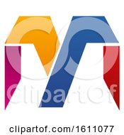 Clipart Of A Letter M Logo Design Royalty Free Vector Illustration