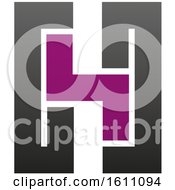 Clipart Of A Letter H Logo Design Royalty Free Vector Illustration