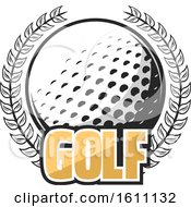 Clipart Of A Golf Design Royalty Free Vector Illustration