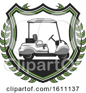Poster, Art Print Of Golfing Shield With A Cart