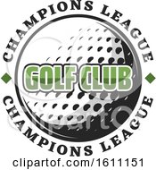 Clipart Of A Golf Ball With Text Royalty Free Vector Illustration