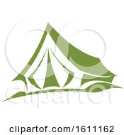 Clipart Of A Green Camping Tent Royalty Free Vector Illustration by Vector Tradition SM