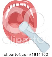 Clipart Of A Open Mouth Design Royalty Free Vector Illustration