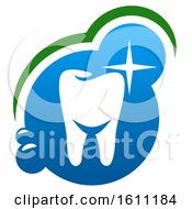 Poster, Art Print Of Blue And Green Dental Tooth