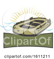 Clipart Of A Raft Boat Design Royalty Free Vector Illustration