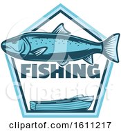 Poster, Art Print Of Blue Fishing Design