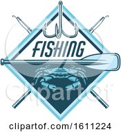 Poster, Art Print Of Blue Crab Fishing Design