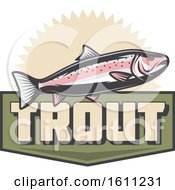 Poster, Art Print Of Trout Fishing Design