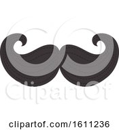 Clipart Of A Mustache Royalty Free Vector Illustration