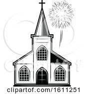 Poster, Art Print Of Black And White Church