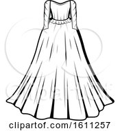 Poster, Art Print Of Black And White Wedding Gown