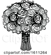 Poster, Art Print Of Black And White Wedding Bouquet