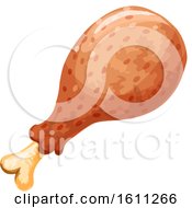 Clipart Of Chicken Or Turkey Leg Royalty Free Vector Illustration