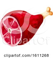Clipart Of Red Meat Royalty Free Vector Illustration