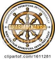 Clipart Of A Dharmachakra Design Royalty Free Vector Illustration