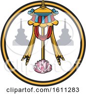 Clipart Of A Buddhism Design Royalty Free Vector Illustration