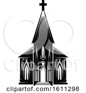 Poster, Art Print Of Black And White Church