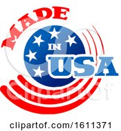 Clipart Of A Made In The Usa Design Royalty Free Vector Illustration