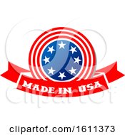 Clipart Of A Made In The Usa Design Royalty Free Vector Illustration