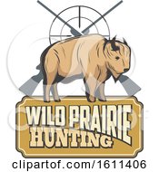 Poster, Art Print Of Bison Hunting Design