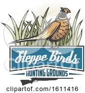 Clipart Of A Bird Hunting Design Royalty Free Vector Illustration