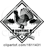 Poster, Art Print Of Black And White Bird Hunting Design
