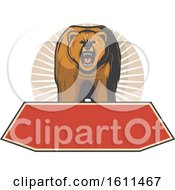 Clipart Of A Bear Hunting Design Royalty Free Vector Illustration