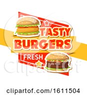Clipart Of A Fast Food Burger Design Royalty Free Vector Illustration