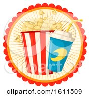 Clipart Of A Popcorn And Soda Royalty Free Vector Illustration