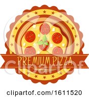 Clipart Of A Pizza Design Royalty Free Vector Illustration