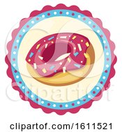Clipart Of A Donut Design Royalty Free Vector Illustration