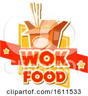 Clipart Of A Wok Food Design Royalty Free Vector Illustration