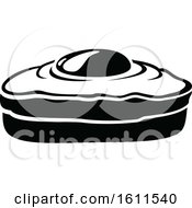 Clipart Of A Black And White Egg Royalty Free Vector Illustration