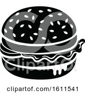 Poster, Art Print Of Black And White Burger