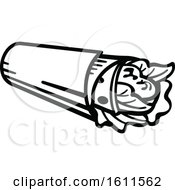 Clipart Of A Black And White Wrap Royalty Free Vector Illustration