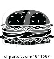 Poster, Art Print Of Black And White Burger