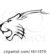 Clipart Of A Profiled Angry Big Cat Mascot Royalty Free Vector Illustration by Vector Tradition SM