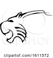 Clipart Of A Profiled Angry Big Cat Mascot Royalty Free Vector Illustration by Vector Tradition SM