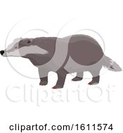 Clipart Of A Badger Royalty Free Vector Illustration