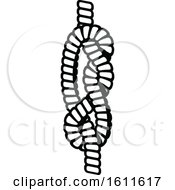 Clipart Of A Black And White Nautical Knot Royalty Free Vector Illustration
