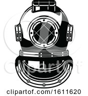 Black And White Nautical Diving Helmet