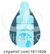 Clipart Of A Bottle Of Eye Drops Royalty Free Vector Illustration