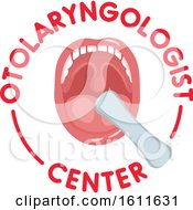 Clipart Of A Open Mouth Otolaryngologist Design Royalty Free Vector Illustration