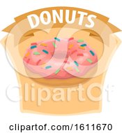 Clipart Of A Bakery Donut Design Royalty Free Vector Illustration